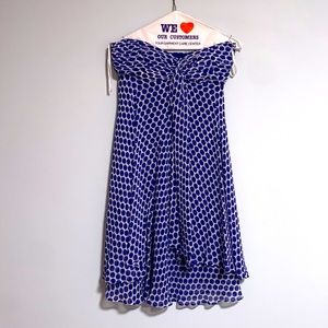DONNA RICCO NY strapless polka dot dress Sz 6